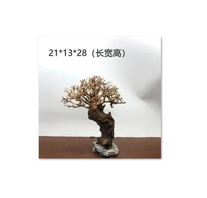 Aquarium Ornament Wood Bonsai Christmas Tree Tank Moss Trunk Driftwood DIY Decor