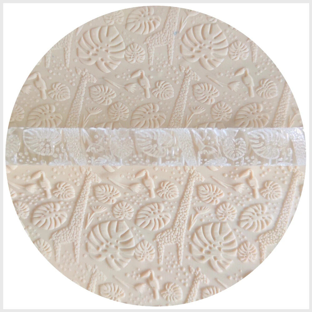 Rolling Pin Acrylic Giraffe Rainforest Non-Stick Fondant Cake Roller Baking Tool
