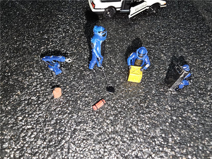 NEW 1:64 Bomb Disposal HONGKONG Robot Dog Team Resin Smart Doll Figure