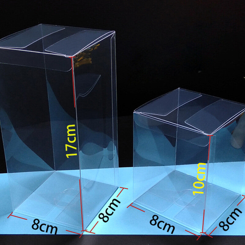 25X Clear PVC Boxes Wedding Party Favour Shop Display Transparent Plastic Box