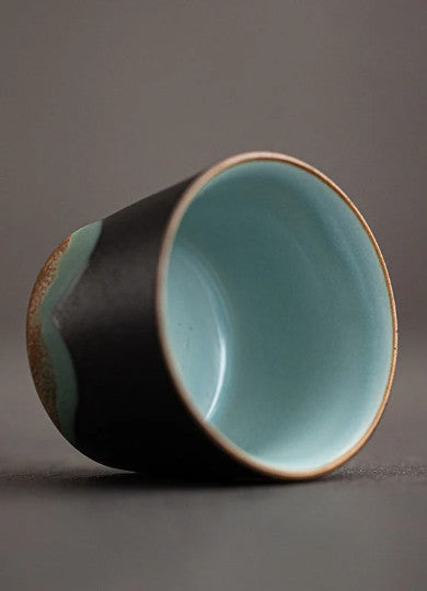 Handpainted Mountain Ceramic Teacup Chinese Gongfu Tea Cup