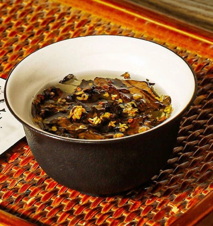 250g Authentic FuJian High Mountain ShouMei Osmanthus Bulk Mini White Tea Cake