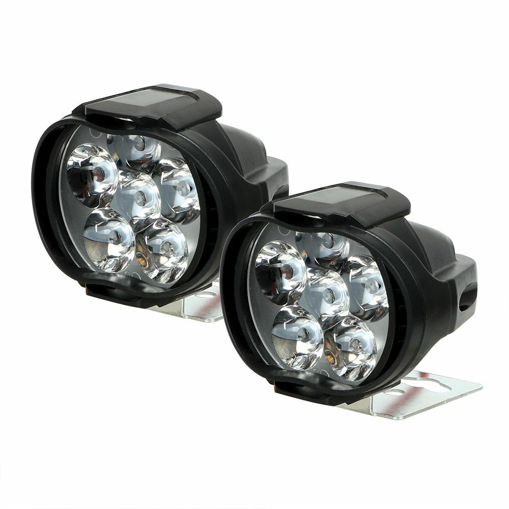 Motorcycles Headlight 2Pcs 6500k Super Bright 6 LED Working Spot Light Motorbike