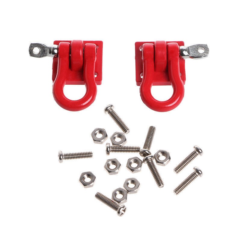 2*Trailer Hook Shackles Buckle For 1/16 WPL B14 B24 C14 RC Car Military Truck