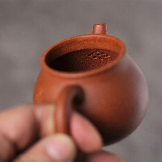 150ml Yixing Zisha Tea Pot Pottery Teapot Full Handmade Three Foot Words Tea Pot