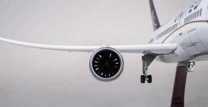 1:130 43CM UNITED BOEING 787 Passenger Plane Landing Gear Resin Aircraft Model