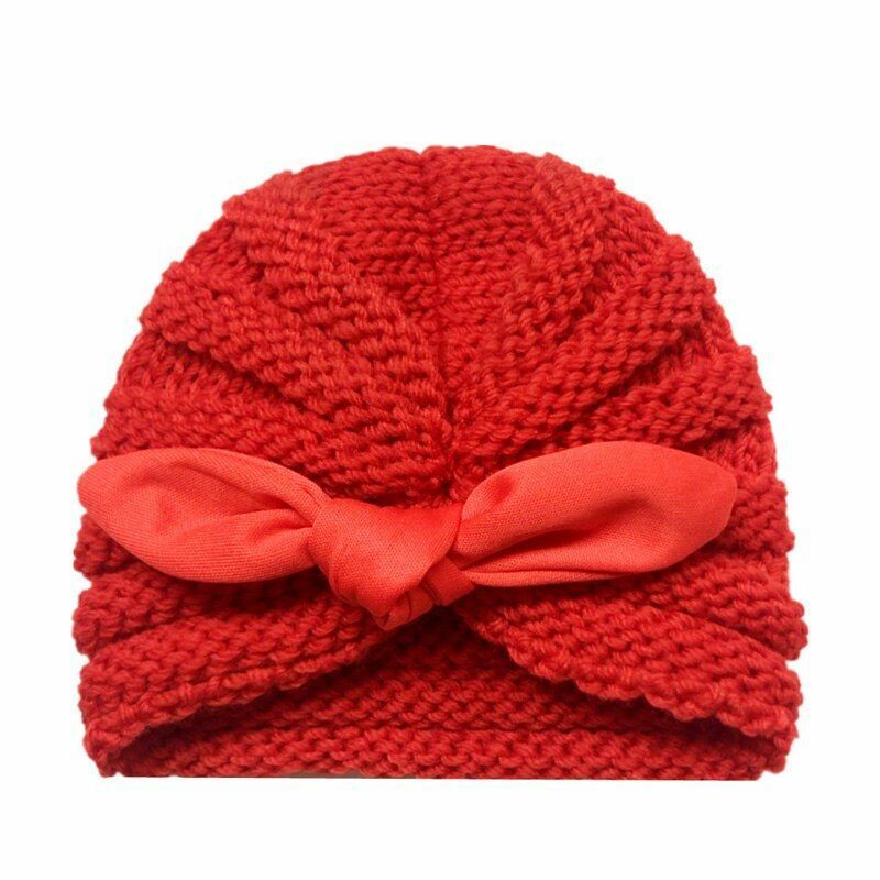 Baby Hat Knitted Winter Girls Bonnet Beanie Turban Newborn Cap Boys Accessories