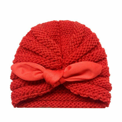 Baby Hat Knitted Winter Girls Bonnet Beanie Turban Newborn Cap Boys Accessories