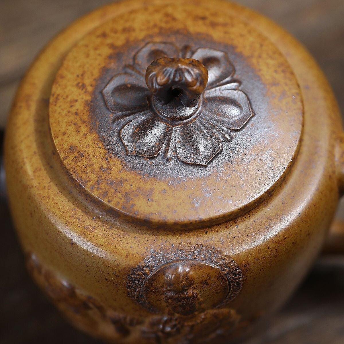 China antique style handmade teapot real yixing zisha duan clay master pot 250ml