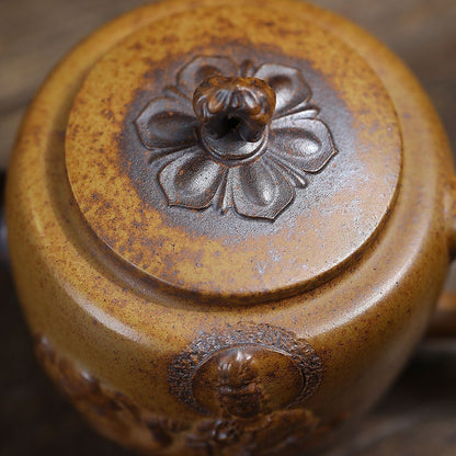 China antique style handmade teapot real yixing zisha duan clay master pot 250ml