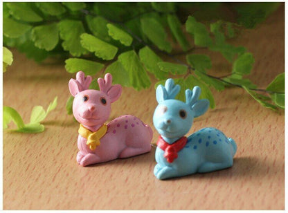 6pcs Sika Deer Decoration Supplies Moss Micro Landscape Creative Handicrafts