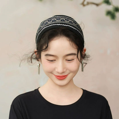 Original Vintage Ethnic Embroidered Tassel Headband