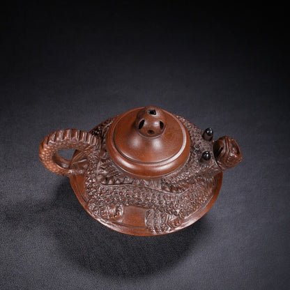 Chinese Yixing Zisha Clay Handmade Exquisite Teapot（龙珠 底款：时大彬）