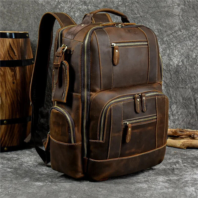 Bags Men's Backpack Backpack Travel Backpack School Bag Men Leather Daypack