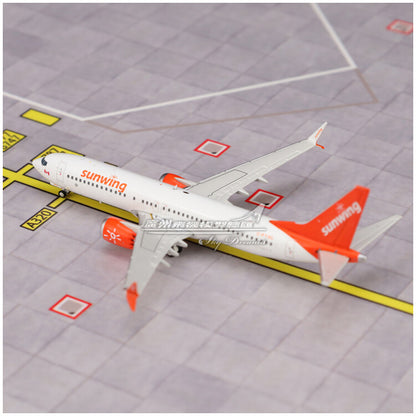 1:400 JC Wings Sunwing BOEING 737 MAX 8 Passenger Airplane Diecast Plane Model