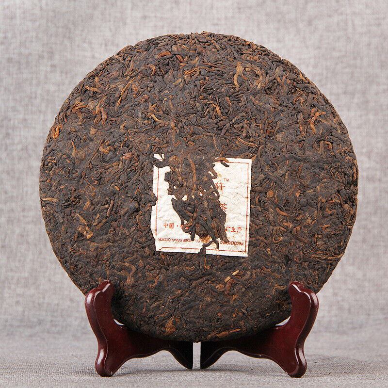 357g Yunnan Pu'er Ripe Tea Cake Organic Ancient Tree Golden Bud Pu-erh Black Tea