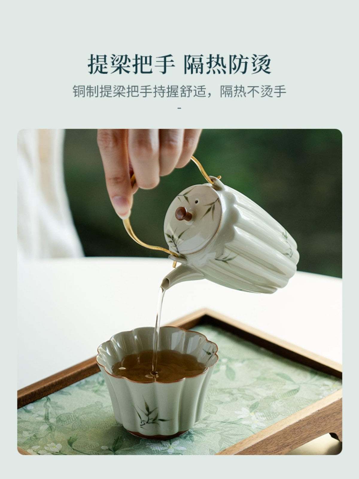 Ceramics Teapot with 1cup 2pc Set 120ml 4oz Receive Guests Kungfu Tea Set Suit