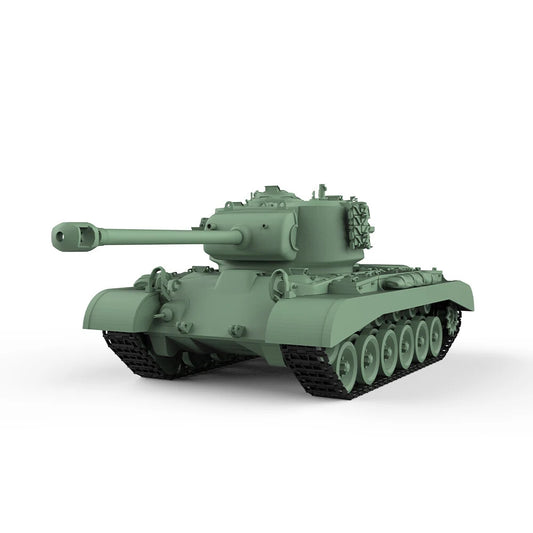 SSMODEL SS87519 1/87 HO Scale Railway Military T26E5-FL M26 Pershing Heavy Tank