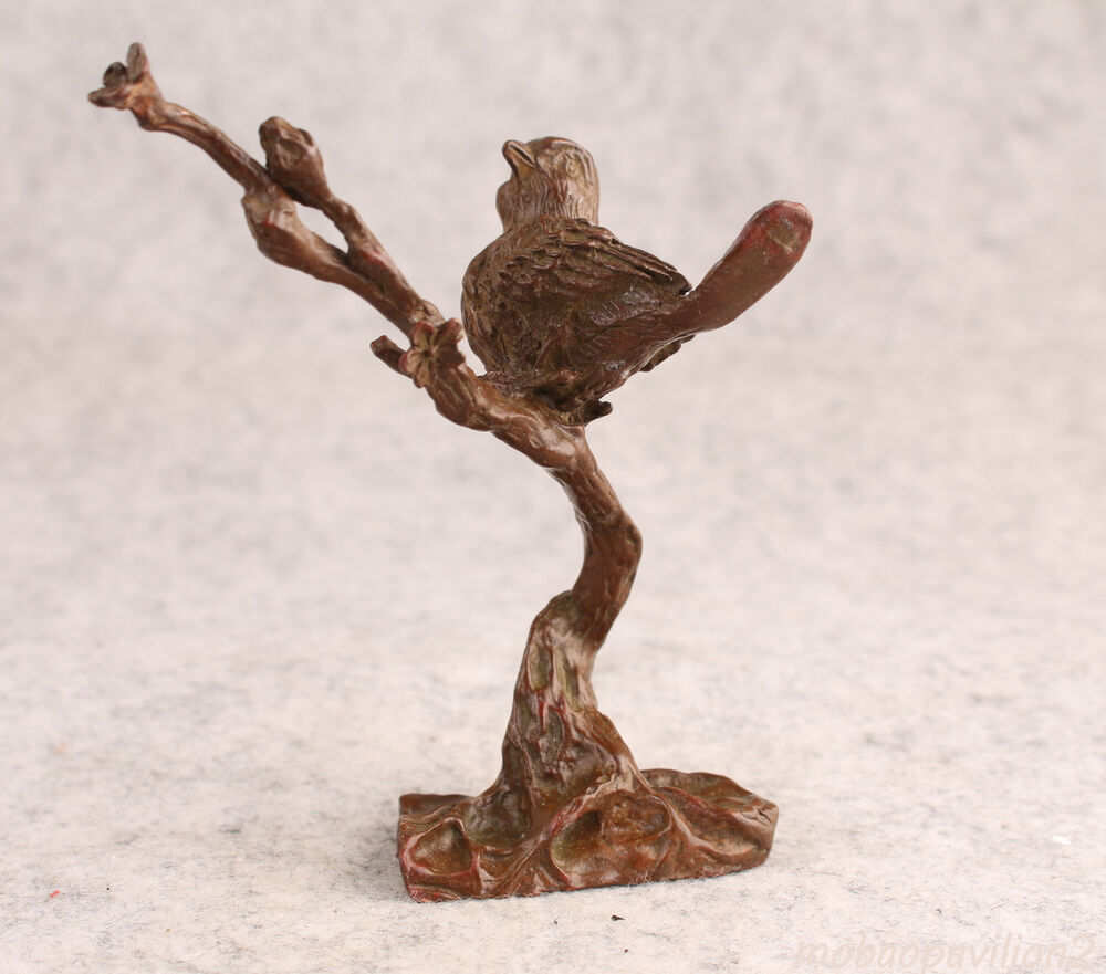 10cm H Lucky Bird Collection Chinese Bronze Home Decor Decoration