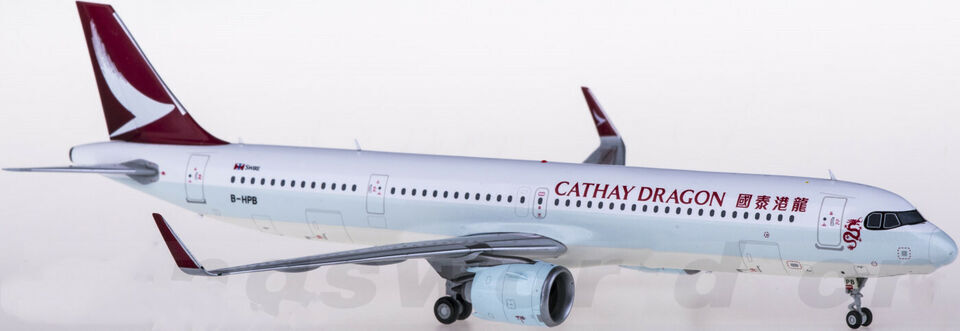 1:200 JC Wings CATHAY DRAGON AIRBUS A321neo Passenger Airplane Diecast Model