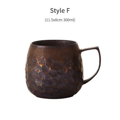 Bronze Ceramic Coffee Tea Mugs Cup Pottery Tea Cup