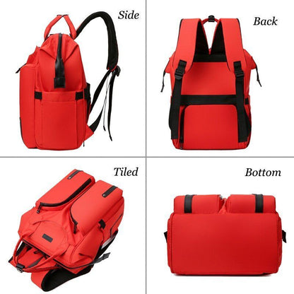 Waterproof Backpack Multifunction Stroller Bag Traveling Nylon Blue Red Pink 1PC