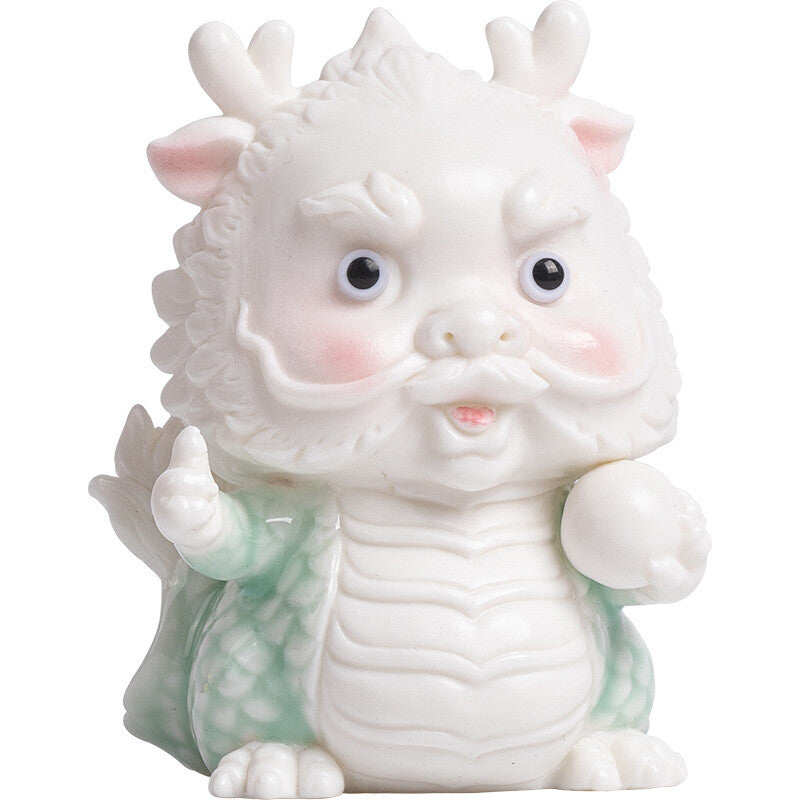 Mascot Statue Dragon Handmade Artware Porcelain Tea Pet House Warming Gift Small