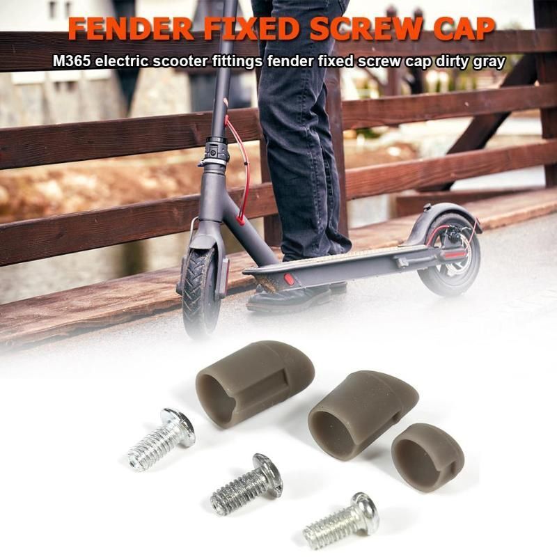 3pcs Electric Scooter Rear Back Fender Mudguard Rubber Cap Screw Plug Cover Part