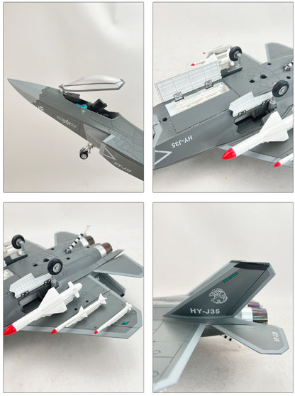 1:32 45CM CHINA J-35 Fighter Jet Airplane Diecast Military Aircraft Plane Model