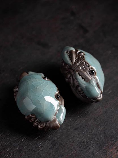 Ceramic Crab Tea Pet Decoration Pieces Handmade Creative Tea Table Decoration