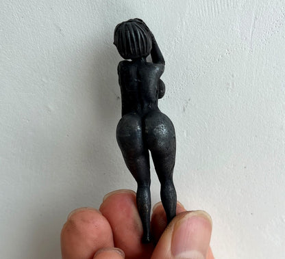 Brass Naked Girl Statue Art Beauty Human Model Bia Ass Hand Artwork Decor