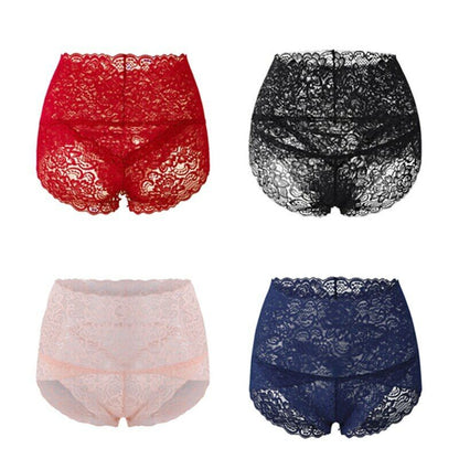 Weight Loss Seamless Lace Panties Hip Lifting High Waist Knickers Lace Panties