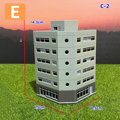 1:150 N Scale Train Railway Modern Scene Office Building Model Toys