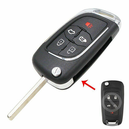 Flip Remote Key Shell Case Fob for Opel 2/3/4/5 Button Astra J Mokka Insignia 1x
