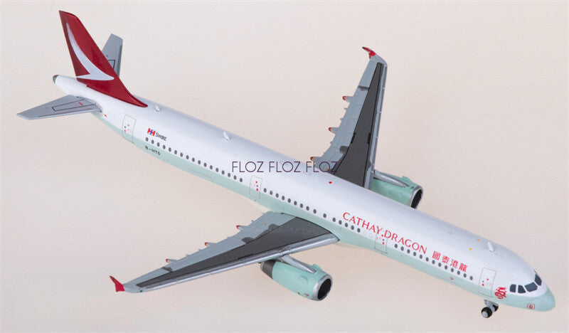 for JC Wings for Cathay Dragon for Airbus A321 B-HTG 1:400 plane Pre-built Model
