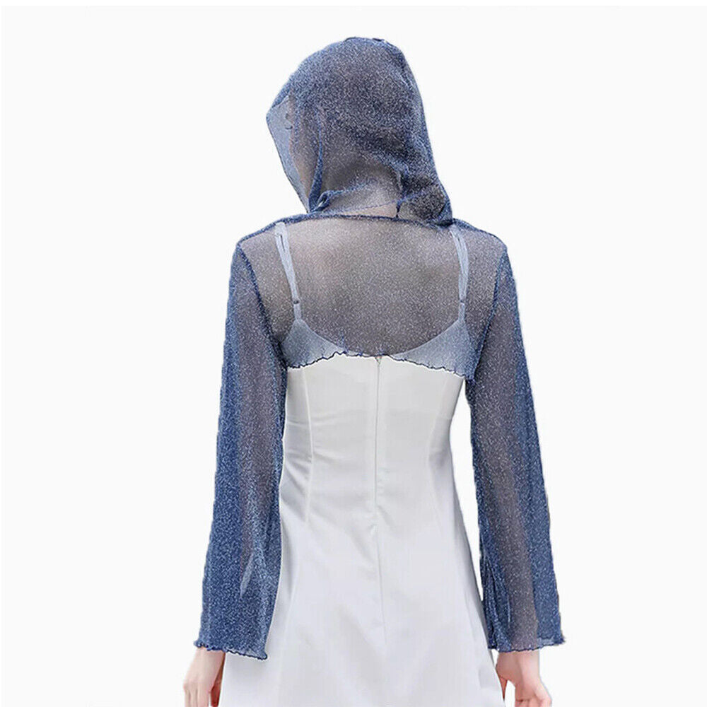 Hooded Fake Collar Ups for Women Sun Protection Top Fake Hat Beach Cover Summer