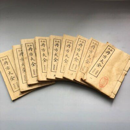 Old Chinese medical books "Complete Collection of Danfang“ 9pc set