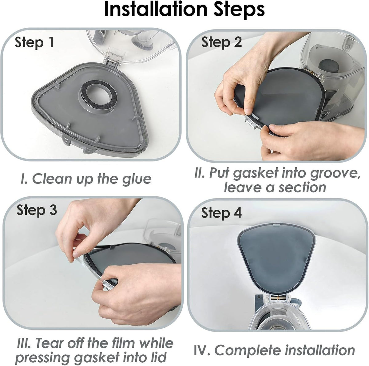 Replacement Gasket Compatible with Shark Upright Vacuum Cleaner Dust Bin Lid, Se
