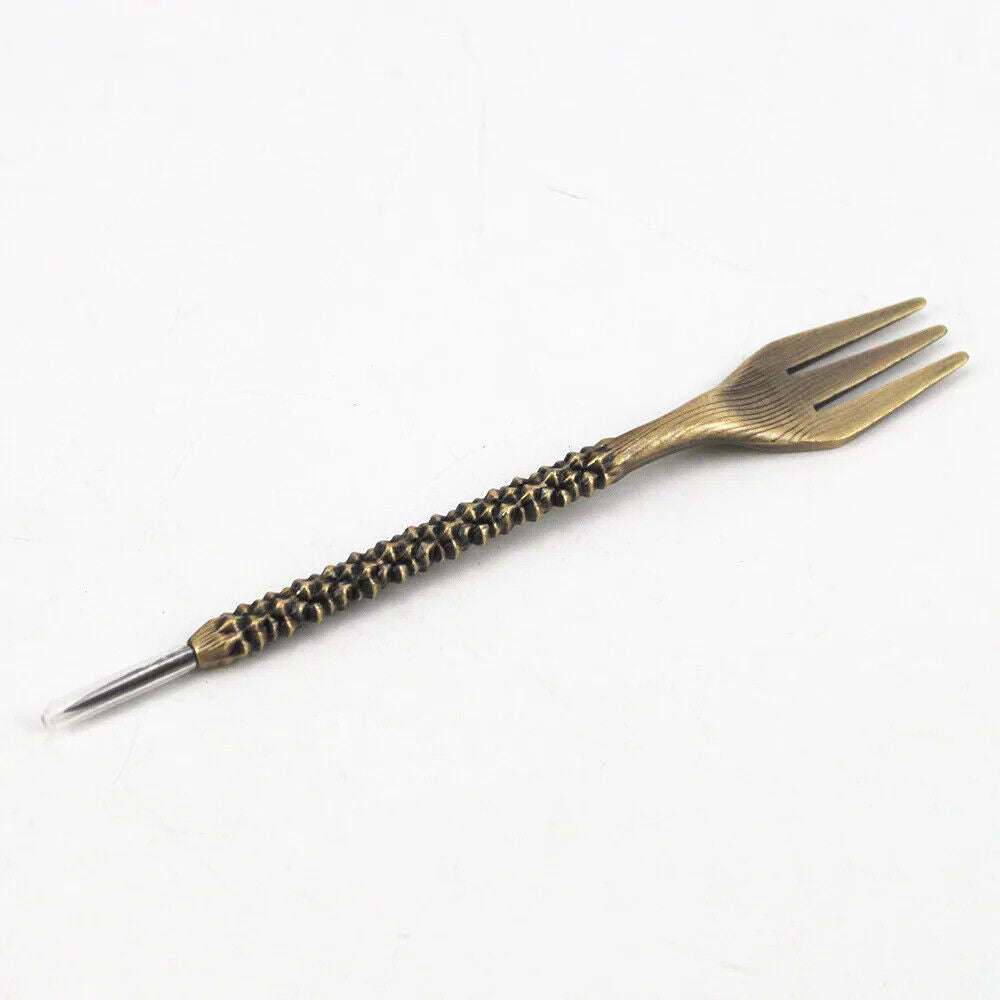 Hookah Fork With Pecker Retro Aluminum Foil Hole Puncher 2-In-1 Shisha Accessory