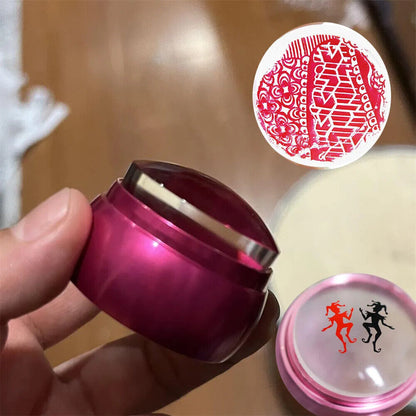 Nails Art Tool French Soft Jelly Silicone Stamper Detachable Milky Head Manicure