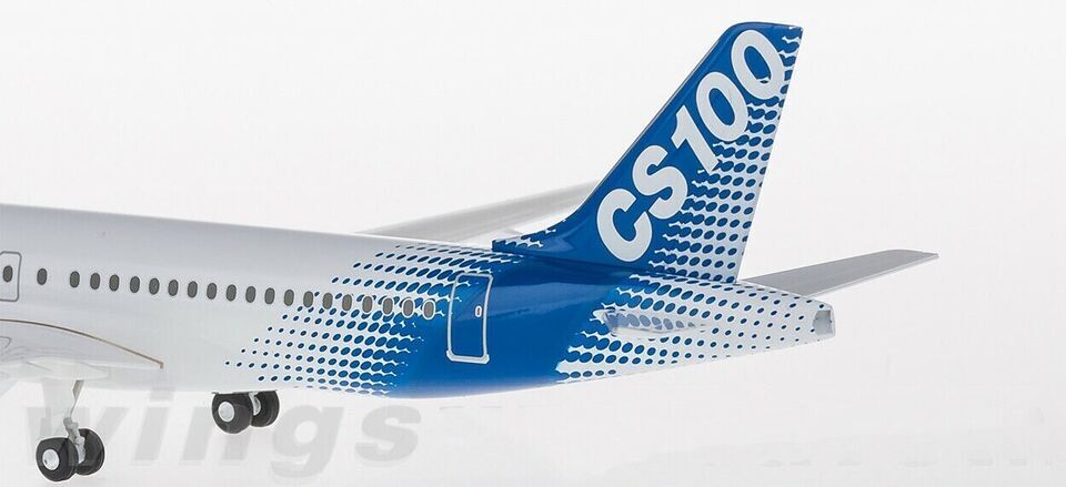 1:200 Hogan Bombardier CS100 Passenger Airplane ABS Plastic Aircraft Plane Model