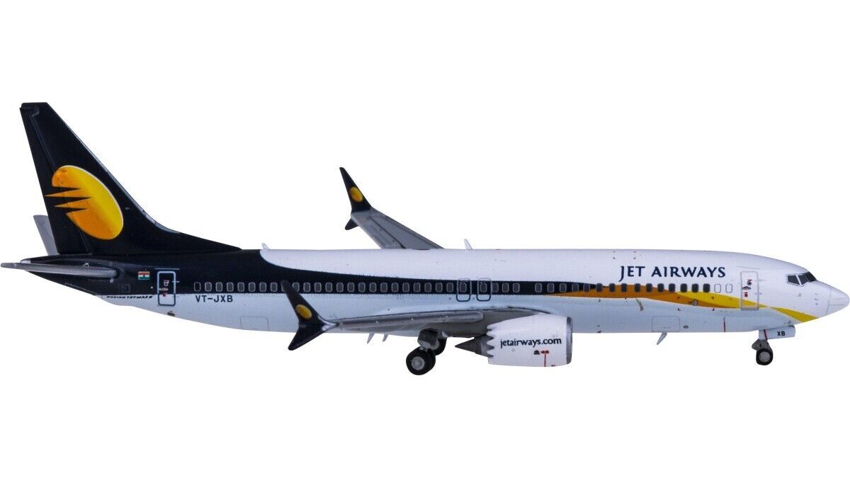 1:400 JC Wings JET AIRWAYS Air BOEING 737 MAX 8 Passenger Airplane Diecast Model