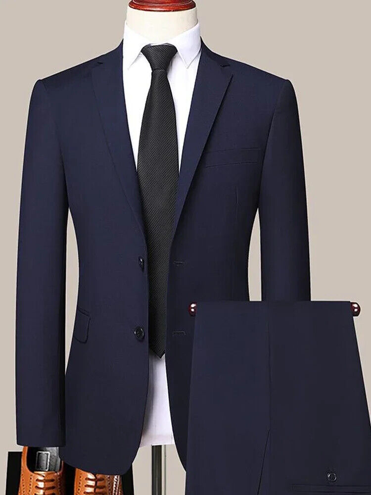 Men's Suit Business Office Worker Dress Wedding Banquet Suit Dress Two-piece