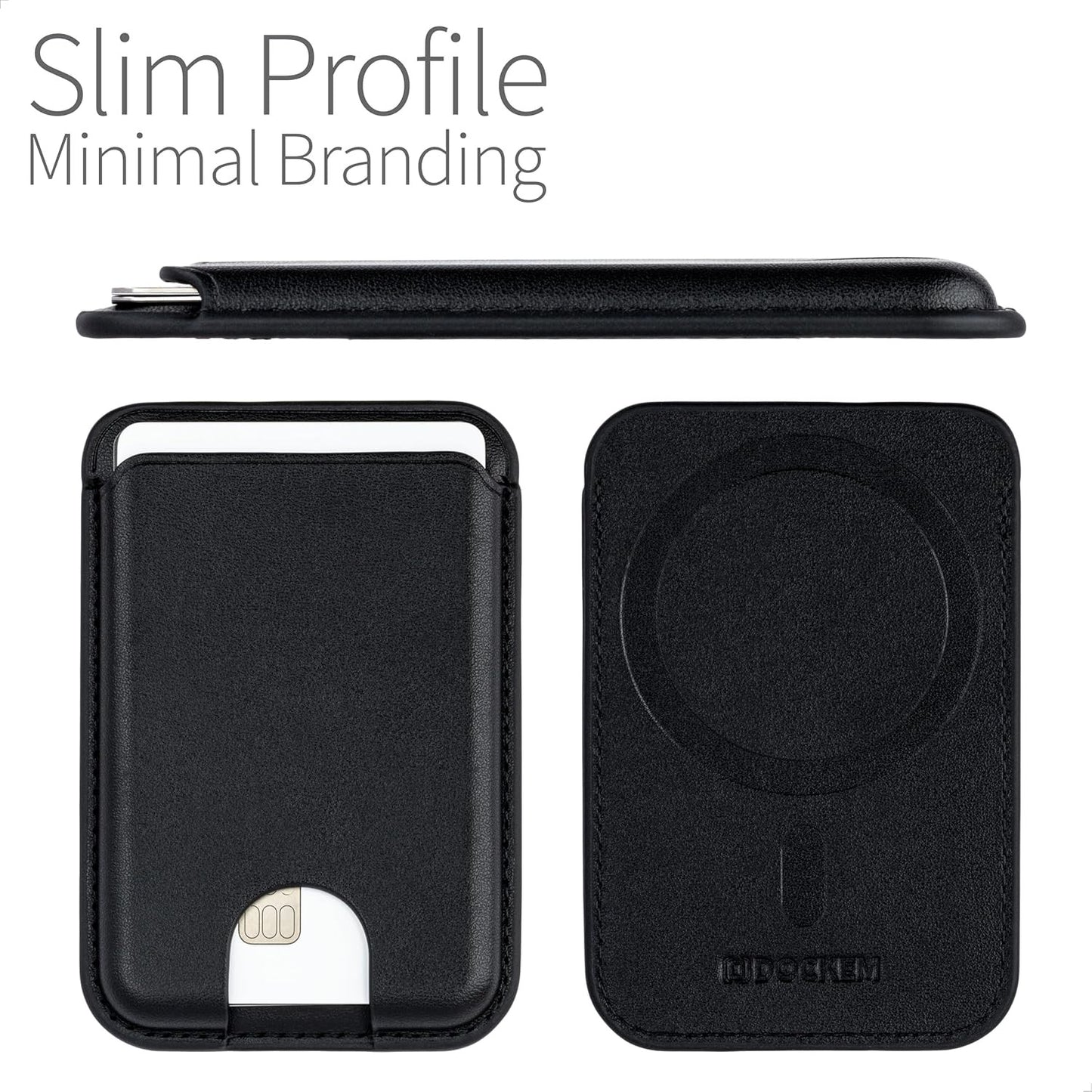 Ionic Slim Wallet Compatible with Magsafe and Built-In Metal Plate for Magnetic