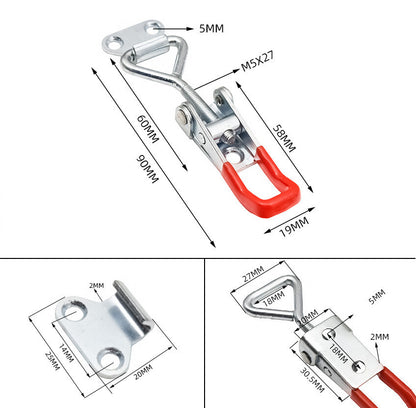 8Pcs Heavy Duty Steel Toggle Latch Catches Adjustable Lock Clamp For Boxes Case