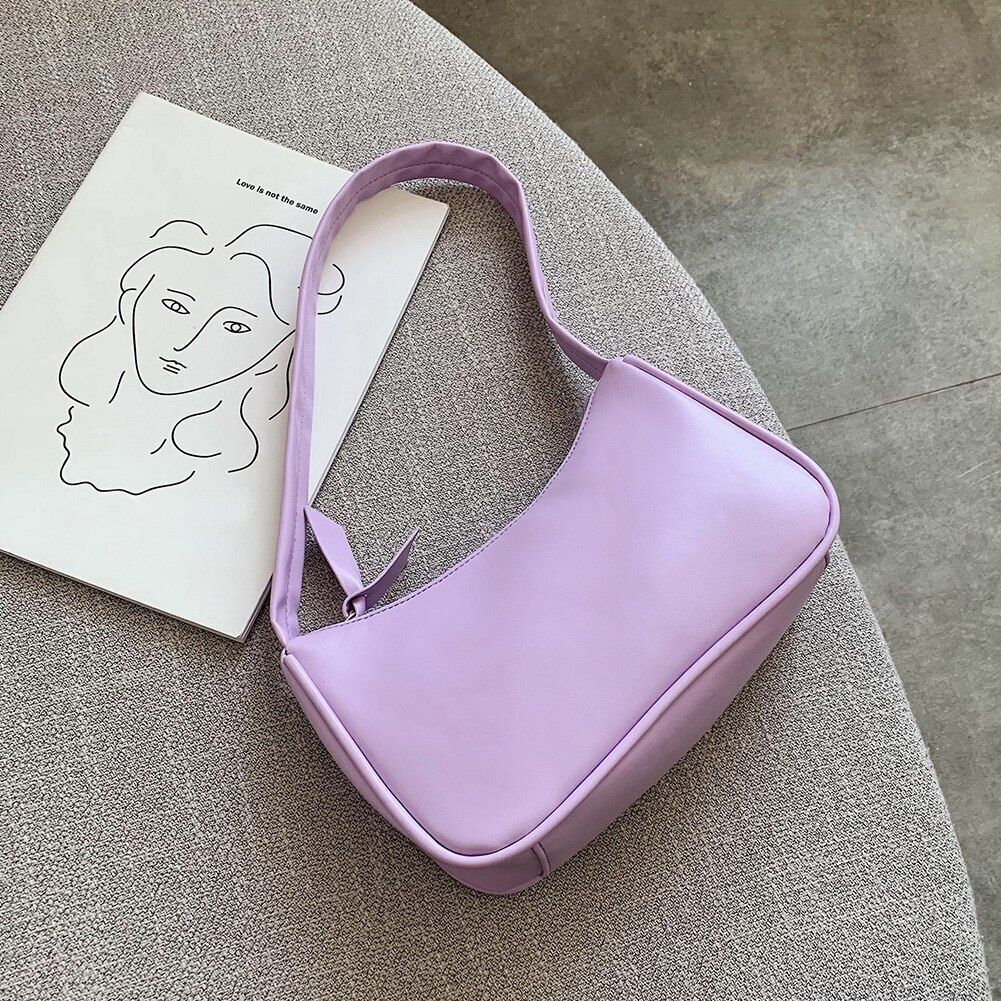 Women's Bag Solid Color Armpit Underarm Shoulder Bags Handbag Purse 270*160*60mm