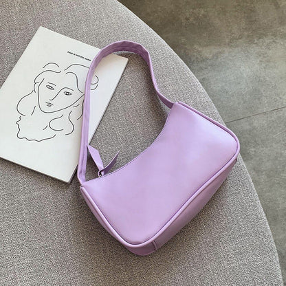 Women's Bag Solid Color Armpit Underarm Shoulder Bags Handbag Purse 270*160*60mm