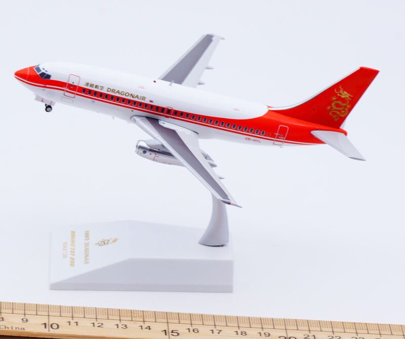 1:200 JC Wings DRAGONAIR BOEING B737-200 Passenger Plane Diecast Aircraft Model