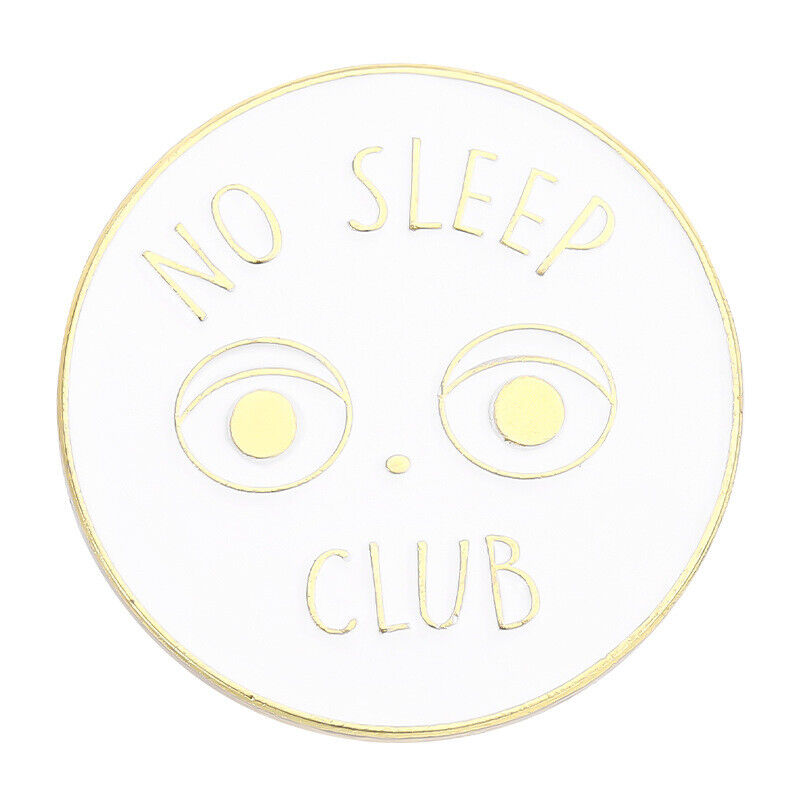 Punk Letter Enamel Pin Lapel Collar Pin Corsage Round Brooch Bag Hat Accessories