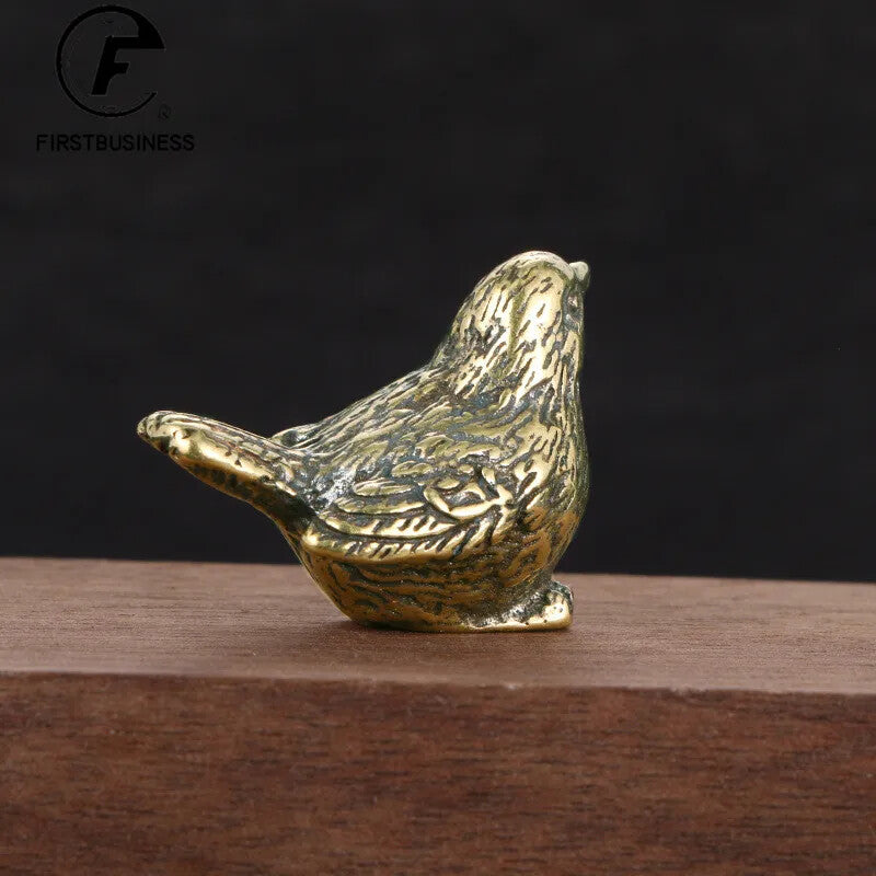 Bronze Statue Tea Pet Table Home Decoration Retro Craft Handmade Gift Collection